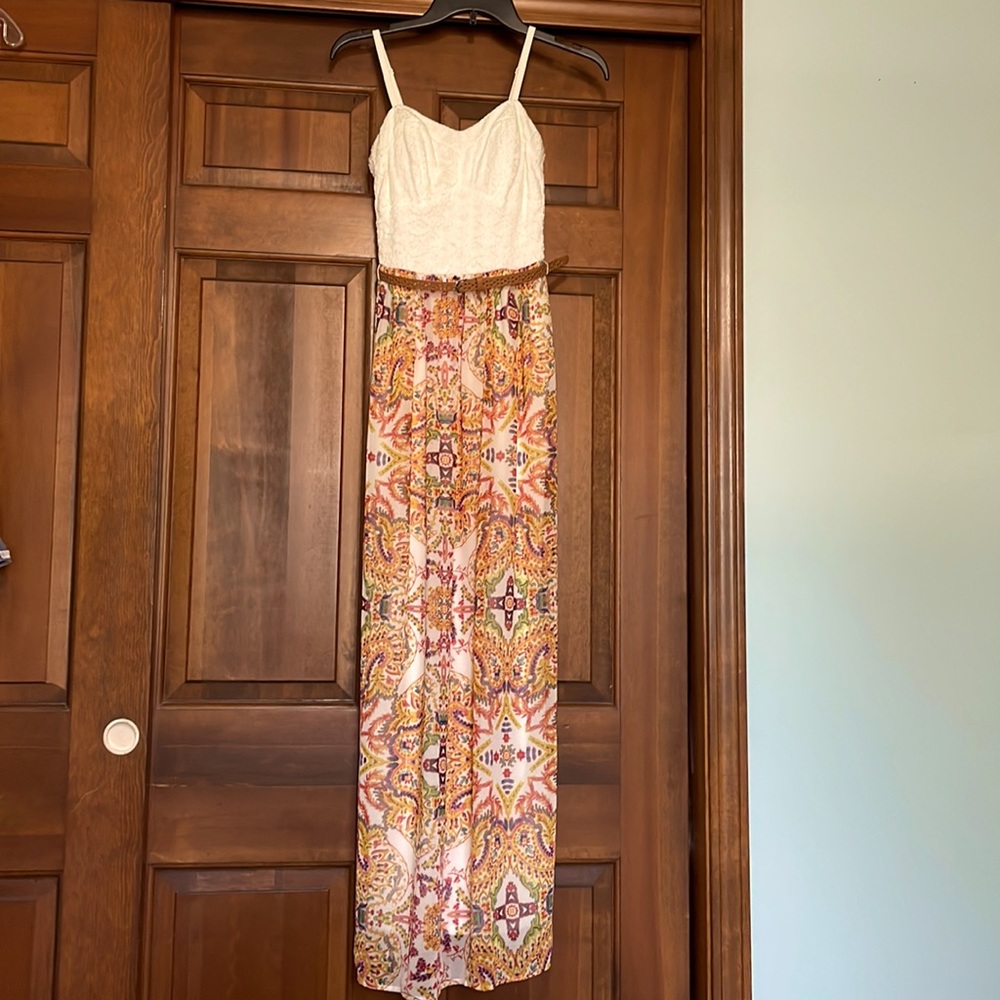Belted maxi dress